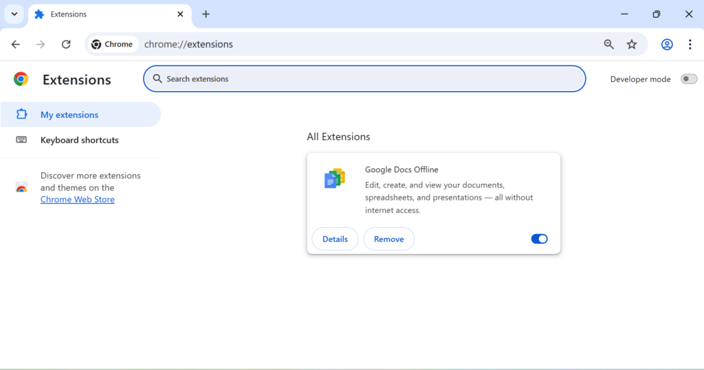 chrome developer options 